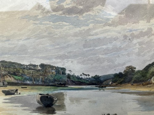 Antique Watercolour Painting EDMUND MORRISON WIMPERIS 1835-1900 Low Tide - Picture 8 of 11