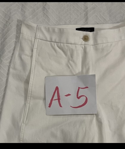 Ann Taylor Weekend Collection Ankle Hose weites Bein Größe 4 hoher Bund weiß - Bild 11 von 12