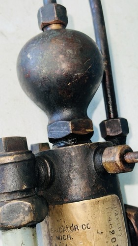 1/2 Pint DETROIT LUBRICATOR Brass Hydrostatic OILER Steam 1/2" NPT Old Hit Miss - Picture 16 of 22