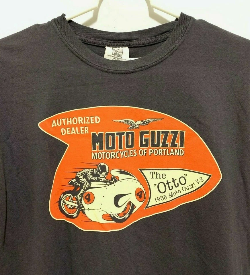Camiseta Moto Guzzi concesionario autorizado motocicletas Portland 1955 V-8 Otto limitada Foto 2 de 4