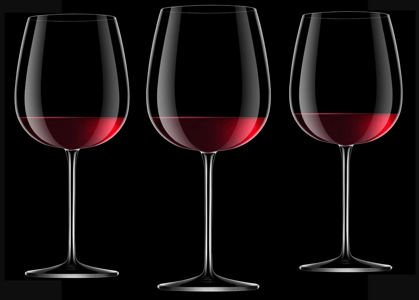 LUIGI BORMIOLI TALISMANO BURGUNDY RED WINE GLASS 3 PCS 25.25 OZ 9.1"H ITALY NEW