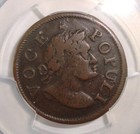1760 Voce Populi Copper Colonial Halfpenny Pcgs Vf25