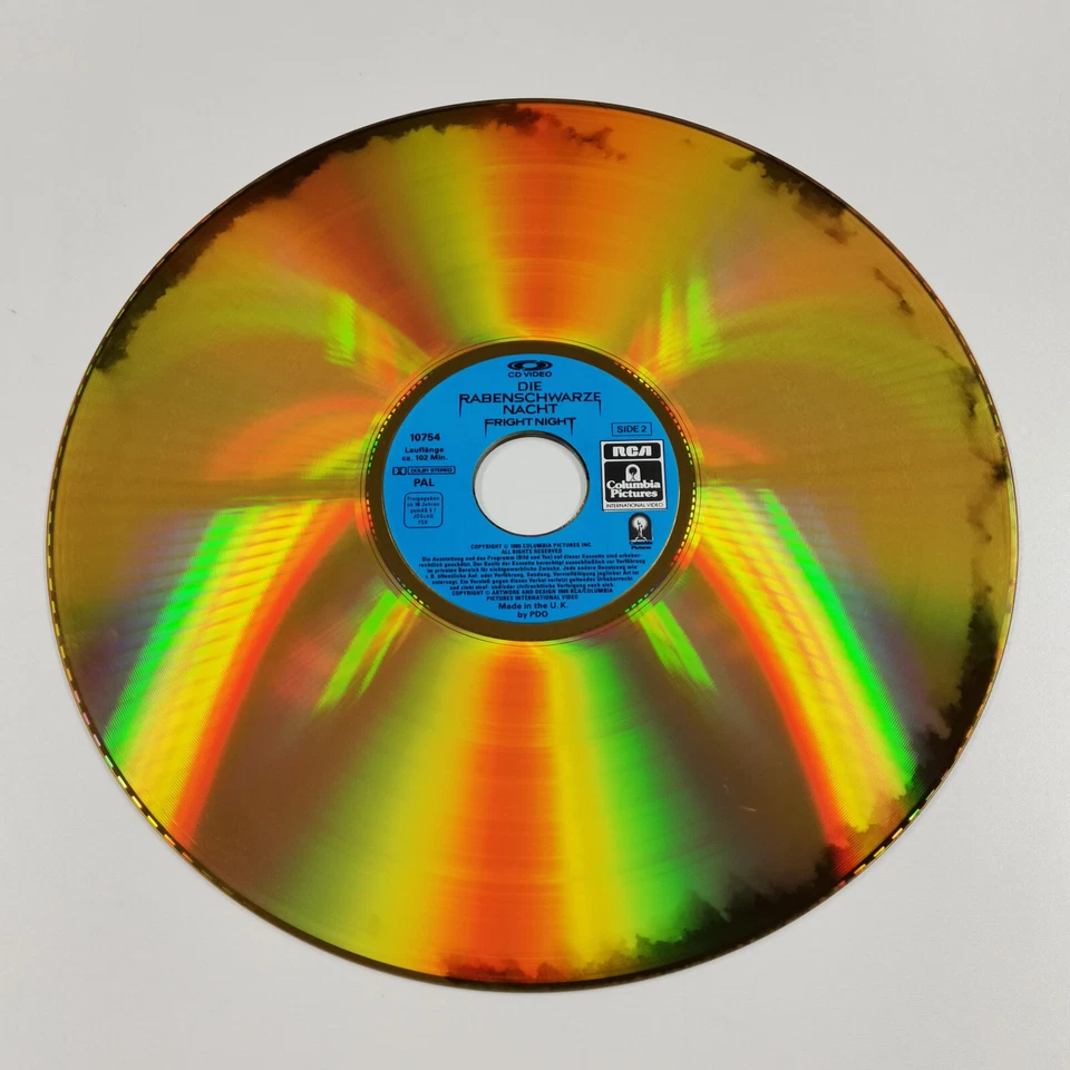 Laser Disk Disc - LD - Die Rabenschwarze Nacht - Fright Night - 1986 - Bild 3 von 4