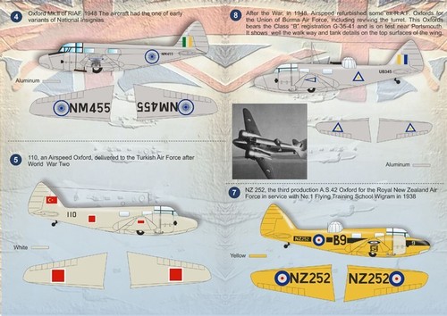 Print Scale 72-089 Decal Flugzeug 1:72 Airspeed AS.10 Oxford Waterslide Decals - Bild 15 von 24