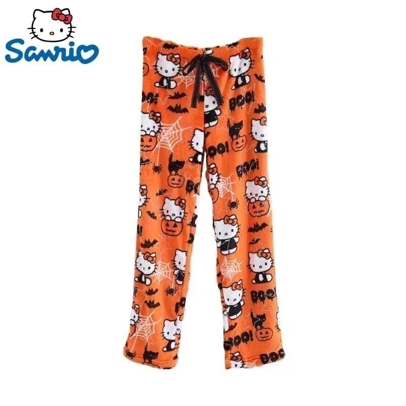 Halloween Sanrio Hello Kitty Pantalon de pyjama femme tendance