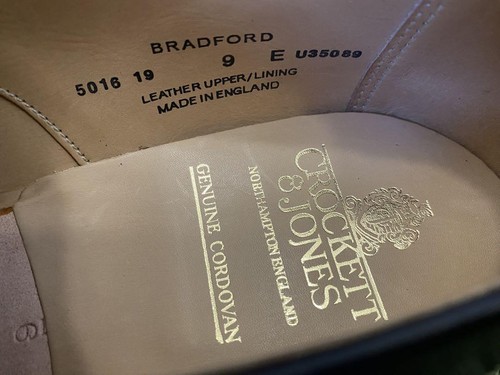 Crockett&Jones BRADFORD Cordovan Size 9E Dark Brown Men's shoes From JP 2506TK - Picture 9 of 10