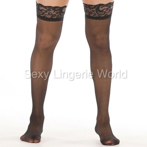 Herren Strümpfe Strumpfhose Sexy Sissy Gay Unterwäsche Crossdress Transparent Tights Socken - Bild 20 von 87