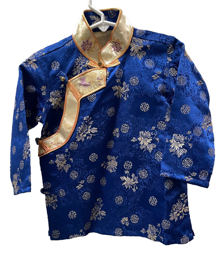 Children Himalayan Tibetan Shirt Chuba Blue Size (2-4 Years) - Picture 1 of 5