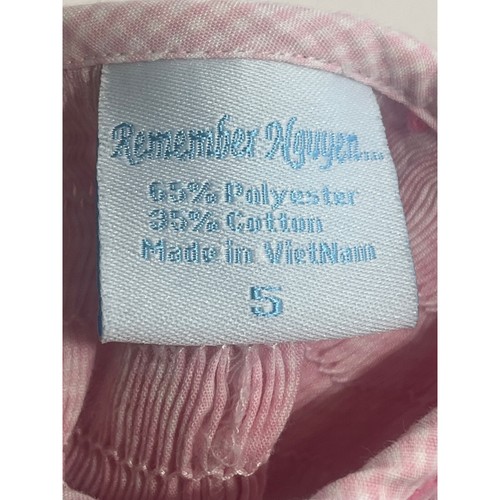 Remember Nguyen Pink Smocked Bishop Dress Little Miss Muffet Spring Easter SZ 5 - Picture 6 of 7