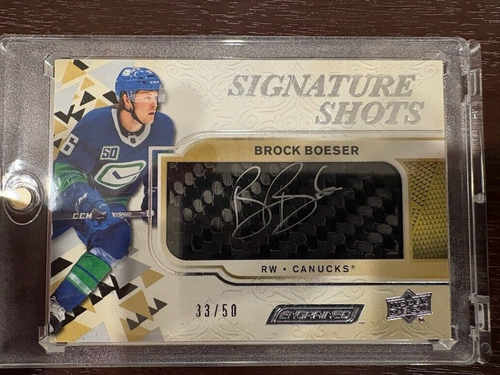 2019-20 Upper Deck Engrained Signature Shots Brock Boeser Stick Autograph #SS-BO