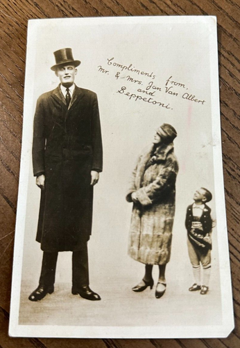 c1910s Circus / Vaudeville RPPC Echt Foto Postkarte "Jan Van Albert & SEPPETONI" - Bild 4 von 4