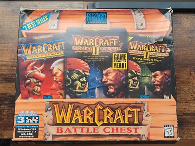 Warcraft Battle Chest - Blizzard - Computer Game PC Big Box   PLEASE READ