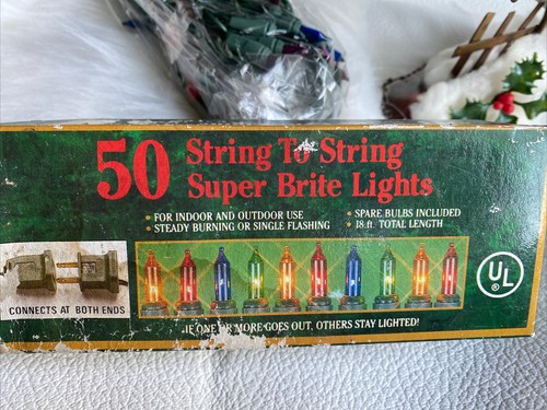 New Vintage Indoor Outdoor ￼Christmas Multi Color Steady Or Single Flashing - Picture 1 of 4