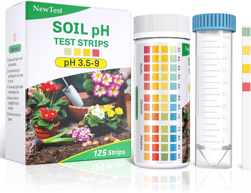 Soil Ph Test Kit: Upgraded 125 Soil Ph Test Strips with Measuring Cylinders for