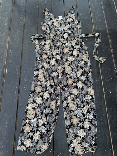 J Jill Jumpsuit Womens M Wearever Collection Palm Wide Leg Boho Beach Summer NWT - Picture 1 of 8