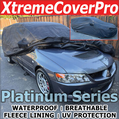 2002 2003 MITSUBISHI EVOLUTION w/ EVO SPOILER Waterproof Car Cover BLACK