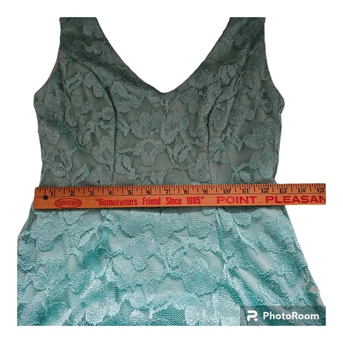 Kurzes formelles Abendkleid Ballkleid Größe 5 mintgrün Spitze Overllay Passform von B.Smart - Bild 2 von 17