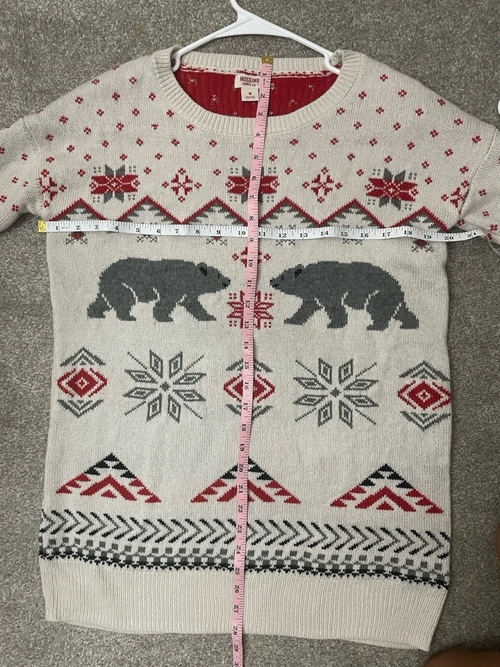 Suéter Mossimo Supply Co Navidad Tejido Apretado Isla Justa Oso Polar Talla M Foto 4 de 4