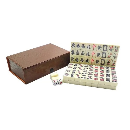 Portable Chinese Mahjong Set 144 Tiles NEW IN BOX Classic Travel Party Game Kit - Picture 2 of 14