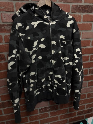 XL - Bape A Bathing Ape Jacket Rare Camo Glow In The Dark Full Zip Hoodie - Bild 4 von 14