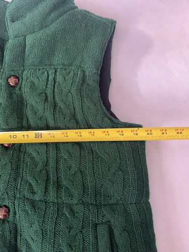 Rage Blue Herren Jacke Weste Fleecefutter grün Zopfmuster Opa - Bild 5 von 8