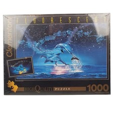 clementoni fluorescent 1000 piece jigsaw puzzle dolphins at sea zodiac 30721 