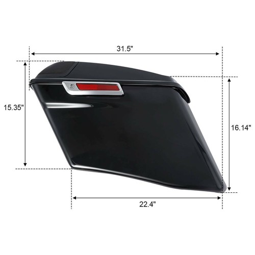 4" Stretched Extended Hard SaddleBags Fit For Harley Street Road Glide 14-24 - Picture 3 of 10