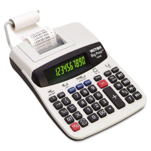 Victor 1310 Big Print Commercial Thermal Printing Calculator, Black Print, 6 Lin - Picture 2 of 2