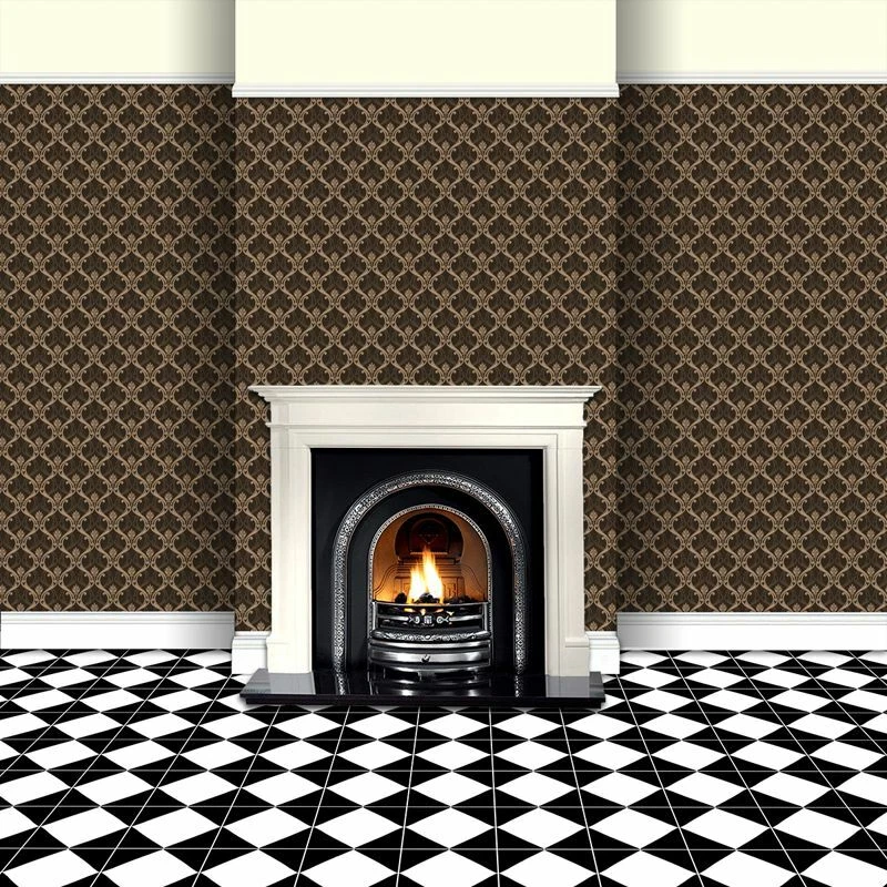 Miniatura per Casa Delle Bambole Marrone Classico Carta da Parati Design - Immagine 4 di 4