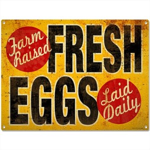 Fresh Eggs Vintage-Style Country Kitchen Sign Chicken Coop ...