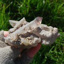 4.5in 225g DT Amethyst Scepter Crystal Cluster, Double Terminated Points, Chired