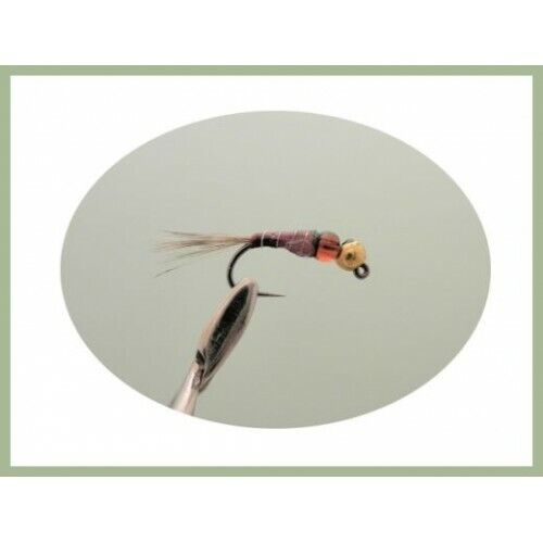 Jig Nymphen, Forellenfliegen, 18er-Pack stachlos 6 Muster, Größe 12 bis 16, Fliegenfischen - Bild 5 von 6