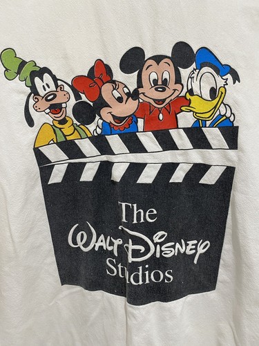 Vintage Walt Disney Studios Mickey & Friends Button Down Shirt 100% Cotton 1980s - Picture 4 of 7