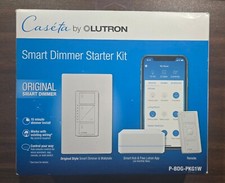 Lutron Caseta P-BDG-PKG1W Wireless Dimmer Kit with Smart Bridge - White