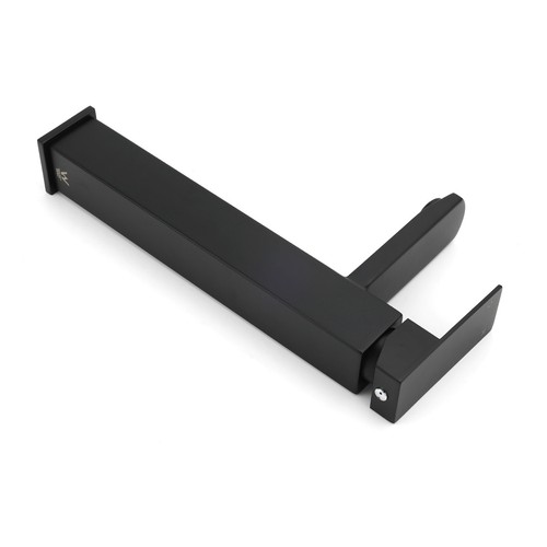 Matte Black Square Bathroom Wall Spout Basin Mixer Tap Shower Head Grate Waste - Picture 60 of 198