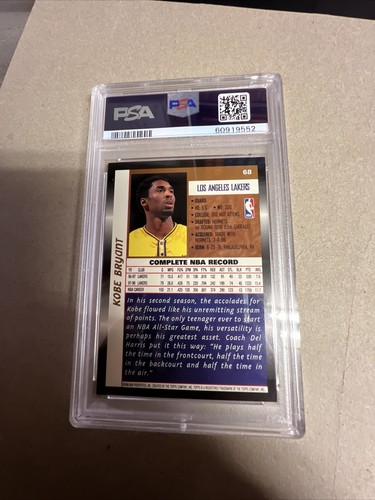 1998-99 TOPPS KOBE BRYANT BASE CARD #68 PSA GRADED 9 MINT LAKERS - Picture 3 of 3