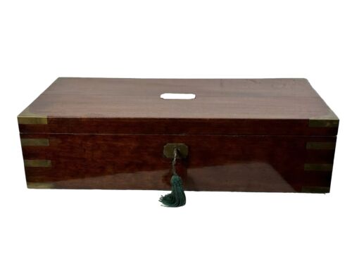 fine Philadelphia campaign mahogany lap desk 1830 by n. starkey label - 第 1/22 張圖片