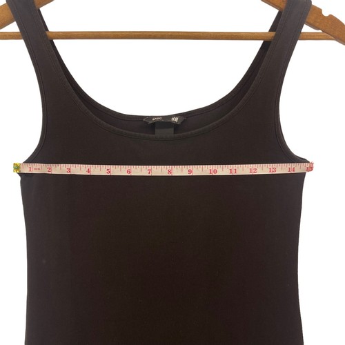 Vestido básico H M para mujer pequeño negro sin mangas túnica hasta la rodilla tanque lápiz - Imagen 5 de 8