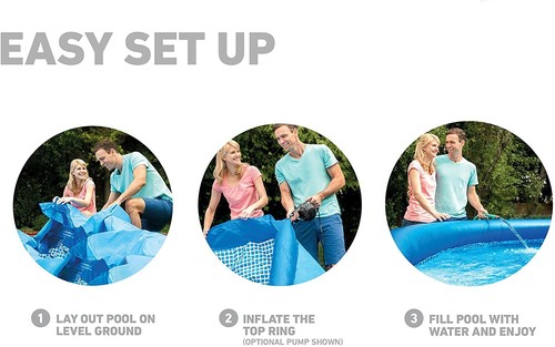 Intex 12ft X 30in Easy Set Above Ground Swimming Pool Set with Filter Pump NEW - Picture 3 of 7