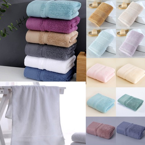 1-6x Super Absorbent Cotton Bath Towels 13.38x 29.52" Pool Spa Towels Washable