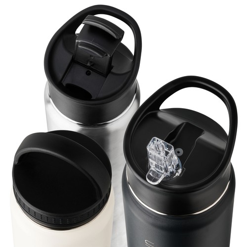Trinkflasche Edelstahl 500ml Thermo Flasche Sport Isolierflasche Schwarz Vinsun - Bild 4 von 6