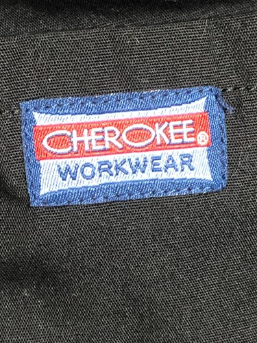 Cherokee ropa de trabajo pantalones para mujer talla M con llamaradas corte pierna cordón 35X31 - Imagen 7 de 12
