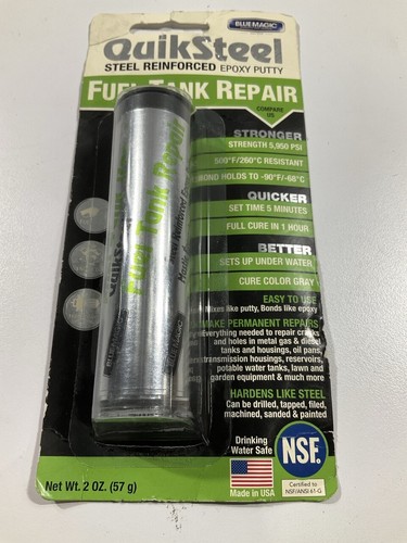 Blue Magic 16552TRI QuikSteel Fuel Gas Tank Repair Epoxy Putty - Picture 1 of 4