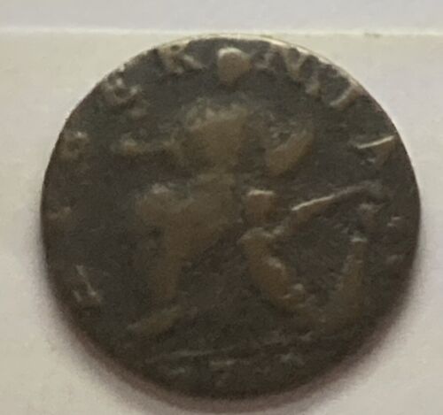 1760 1/2p No "P" Woods Hibernia Voce Populi Colonial Copper - Picture 2 of 4