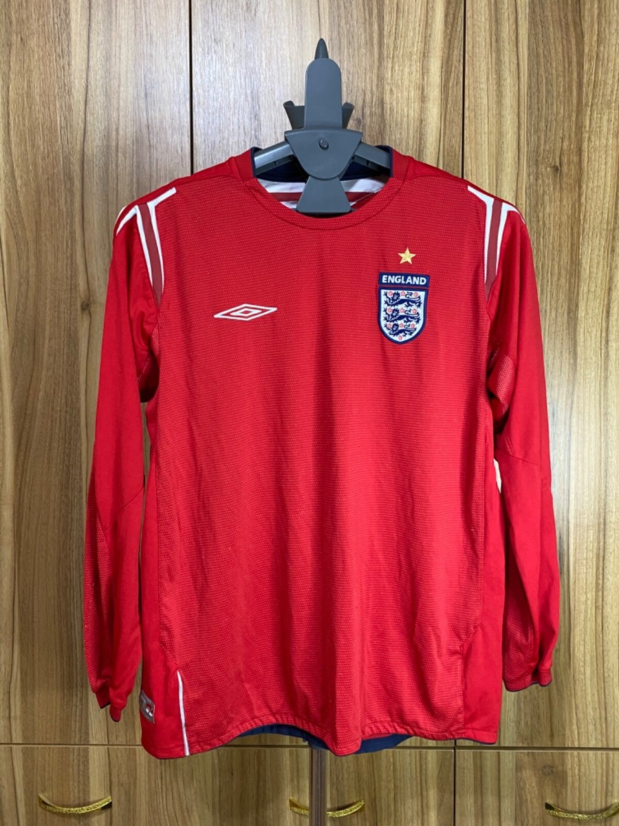 ENGLAND 2004 2006 AWAY FOOTBALL SHIRT SOCCER JERSEY LONG