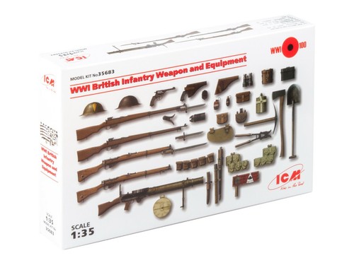 WWI British Infantry Weapon and Equipment 1/35 scale model kit ICM 35683  - Picture 1 of 3