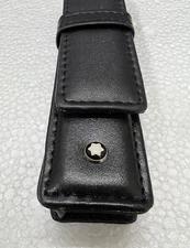 Mont Blanc Leather Pen Pouch Luxury Pen Pouch Ideal Gift Collectible Black