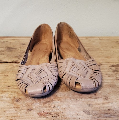 Natural Soul Huarache Damenschuhe Slipper Leder flach 7,5 m gepolsterte Innensohle B37 - Bild 2 von 6