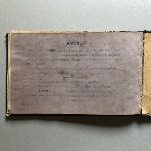 Leblan — Tombeaux — recueil de 24 planches lithographiées en couleur — Monrocq. - Picture 12 of 13