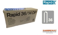 2 BOXES RAPID 36/14 DP CABLE TACKER STAPLES - BOX 2,000